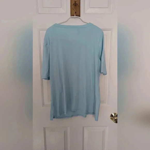 Croft & Barrow® Elbow-Sleeve Splitneck Women's Top Size Large (EUC) - Picture 7 of 9